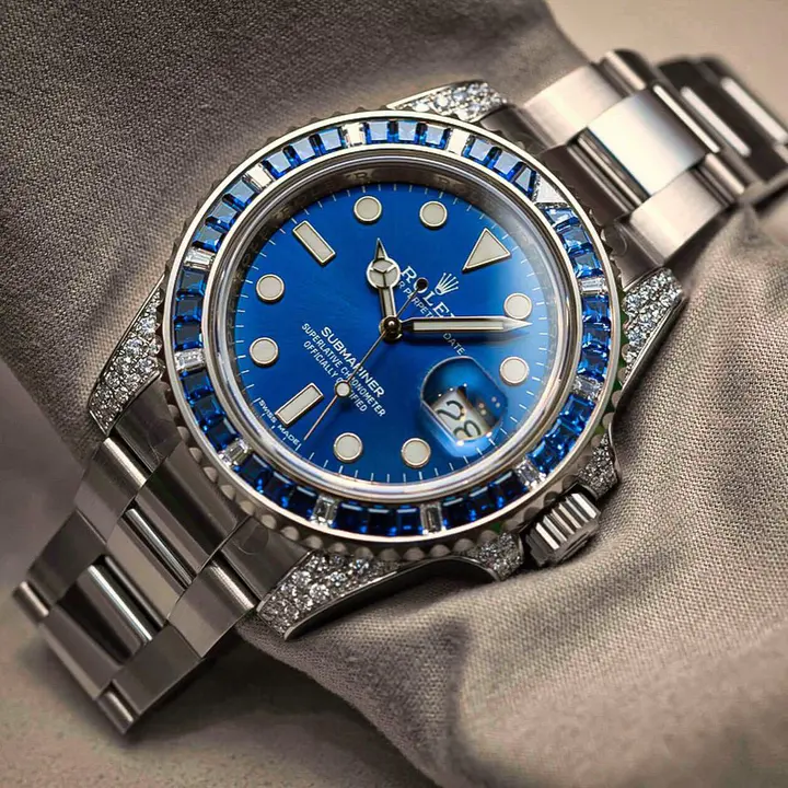Submariner Date 116659SABR 18K White Gold Diamonds Sapphires UNWORN Replica