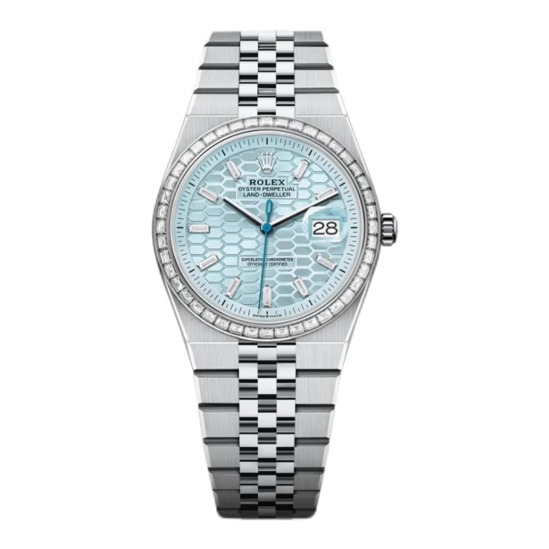 Rolex Land-Dweller 36 Oyster, 36 mm, platinum and diamonds M127286TBR-0001